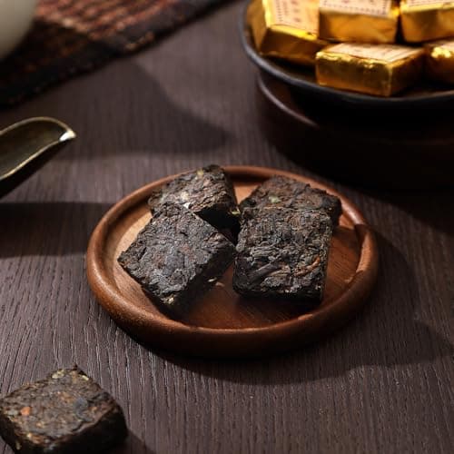 HUAYING Pu-erh Tea, Ripe Puerh Tea Mini Brick Tea Cake with Glutinous Rice Fragrant, Loose Leaf (7.41 Ounce/210g) - Thumbnail 4