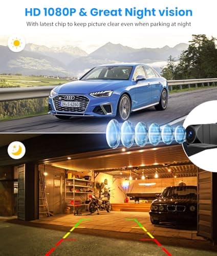 AUTO-VOX Backup Camera for Truck Plug and Play: 4.8" 1080P Stable Signal Clear Night Vision Rear View Camera System, IP69K Waterproof 3X Zoom Back Up Camera for Car SUV Pickup Van - Thumbnail 2