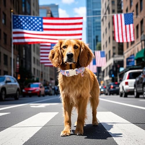 Lionet Paws Summer Dog Collar- Cute 4th of July Dog Collars with America Flag Pattern and Plastic Buckle, Light Adjustable Dog Collars for Medium Dogs - Thumbnail 6