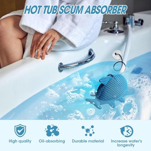 MTWEAR Hot Tub Scum Absorber, Hot Tub Accessories, Spa & Pool Scum Eliminating Balls,Hot Tub Scum Sponge for Hot Tub Oil Absorbing Sponge for Hot Tub Skimmer, Hot Tub Sponge Scum Remover (Fish) - Thumbnail 6