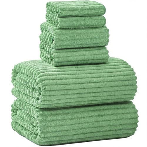 NALIVO Extra Large Bath Towel Set of 6 (40"x80"),Oversized Bath Sheet Super Soft Highly Absorbent Microfibers Quick Dry Luxry Shower Towel for Bathroom Spa Gym Hotel Yoga(Sage Green, 6Piece) - Image 1