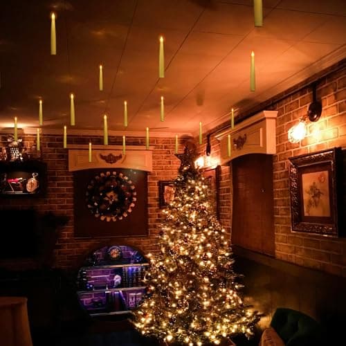 ORIENTAL CHERRY Halloween Decorations - Floating LED Candles with Remote Control -12Pcs Magic Witch Wizard Christmas Decor for Indoor Home Room Classroom Bedroom Birthday Party (with Common Remote) - Thumbnail 3