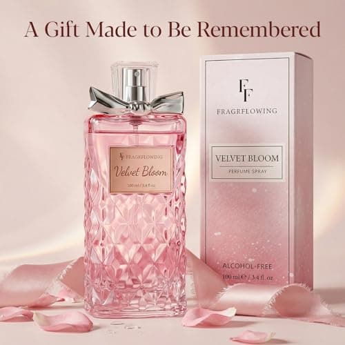 Perfume for Women, Alcohol-Free Long Lasting Floral Fragrance, Light & Soft Scent with Rose, Jasmine & Peony, Peach, Patchouli & Musk Base, 100ml / 3.4 fl oz, Gift for Women & Moms (Velvet Bloom) - Thumbnail 6