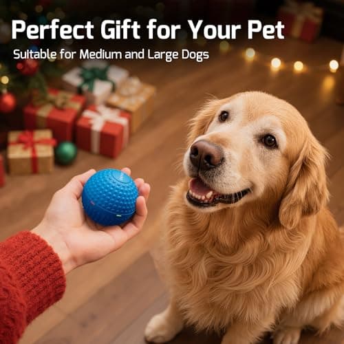 SNOYWEN Smart Interactive Dog Toy, Automatic Moving Bouncing Rolling Ball, Food-Grade Rubber Material IPX7 Waterproof Active Ball for Medium and Large Dogs - Thumbnail 5