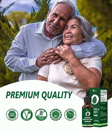 Organic Soursop Graviola Leaf Extract Liquid Drops | Soursop Bitters Liquid | GMP Certified | Vegan, Non-GMO, Gluten Free | Immune Support | 1 Fl Oz - Thumbnail 6