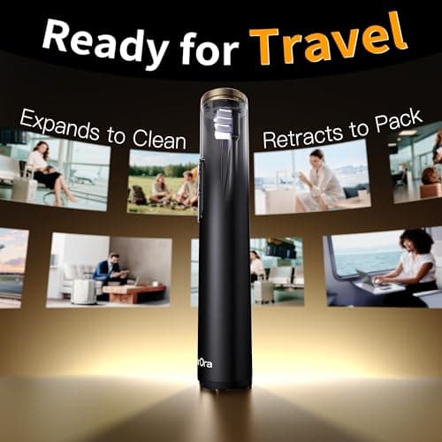 GearOra M23 Travel Electric Toothbrush for Adults, Retractable Portable Sonic Toothbrush, Aluminum Body, 30-Day Battery, Universal USB-C Charging, IPX7 Waterproof, Compact Travel Size Toothbrush - Thumbnail 2