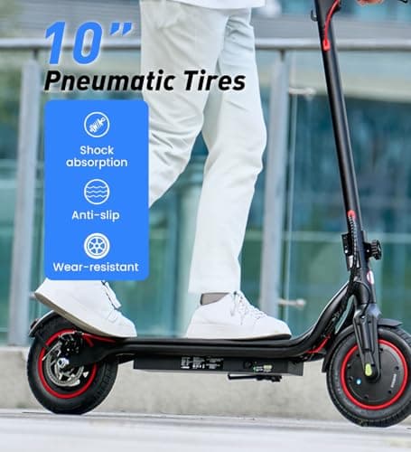 Electric Scooter for Adults, 23 Miles Range,Top Speed 22MPH E-Scooter, 500W Motor Electric Scooter with 10" Pneumatic Tires, 441Wh Battery Escooter, Light Control for Adult, App Support - Thumbnail 5