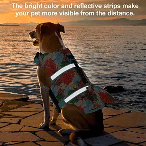 Fragralley Shark Dog Life Jacket, Adjustable Dog Life Vest with Shark Fin, Suit for Small Medium Large Dog Life Vest for Swimming, Boating, Pool, Beach - Thumbnail 3