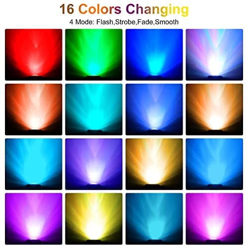 CREPOW RGB Pond Lights with Timer, LED Underwater Submersible Fountain Light, 98ft Remote Control IP68 Waterproof Colorful Landscape Spotlights for Fish Aquarium Tank Garden Yard Pool (Set of 4) - Thumbnail 2