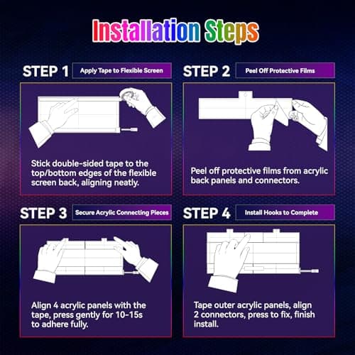 Programmable LED Open Sign,APP Built-in Multiple Open Effects,Bluetooth Control, 5V/8A for Shop Window Glass/Cafes/Bar - Thumbnail 6