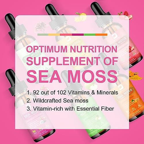 Sea Moss Liquid Drops - Organic Irish Sea Moss with Black Seed Oil, Burdock Root, Bladderwrack, Elderberry, Vitamin C, D3 | 6X Stronger Seamoss Support Immune, Energy, Digestive, Hair Health - Vegan - Thumbnail 5