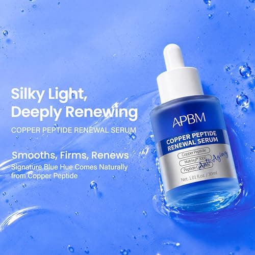 APBM Copper Peptide Serum for Face | GHK-Cu + Matrixyl 3000 + Hyaluronic Acid | Anti-Aging Firming Serum for Fine Lines, Wrinkles & Loss of Elasticity | 1.01 fl oz - Thumbnail 4