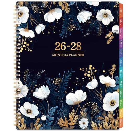 2026-2028 Monthly Planner/Calendar - January 2026 - December 2028, 9” × 11”, 3 Year Monthly Planner 2026-2028, 36-Month Calendar with Tabs,Inner Pocket, Twin-wire Binding, Enterprise