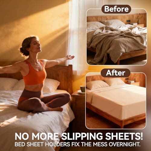 Natuxinthry Heavy Duty Bed Sheet Corner Holders 4Pack – Lock Sheet Grippers, Universal Fit for All Mattress Sizes, Fabric-Safe & Damage-Free Design - Thumbnail 5