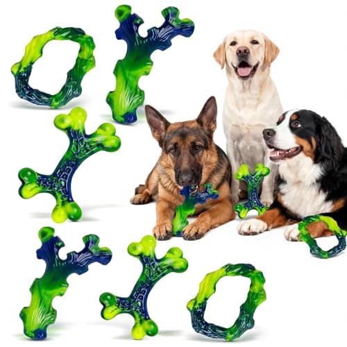 Frienhund 9-Pack Durable Dog Toys for Large Dogs: Durable Chew Toys for Large Breed, Indestructible Dog Toy for Aggressive Chewers, Dog, A for Furry Friends