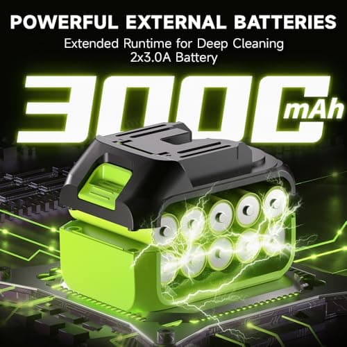 WOKEGI Handheld Car Vacuum Cordless, Portable Cars Vacuum Cleaner with 40000Pa High Power & Suction, Powerful 4-in-1 Hand Held Air Duster Fast Cleaning for Car,Home,Office,Pet Hair (Green) - Thumbnail 4