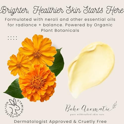 Boho Aromatic Calendula Nourishing Face Cream for Dry Skin, Natural & Organic Facial Cream, Hydrating and Moisturizing skin care product, Vegan Face Cream, calendula face cream, Facial Moisturizer - Thumbnail 3