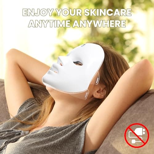 gelpal 7-1 Colors Red Light Therapy For Face，LED Facial Skin Care Mask,Red Light Mask for Face, LED Facial Mask Light,Salon or Home,White. - Thumbnail 6