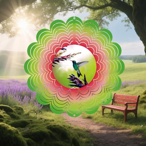 Hummingbird Gifts for Mom, Moms Wind Spinners, Mother's Day Best Gift for Mom, Mother Birthday Gift from Daughter Son, Love Reminder Gifts for Mother's Day, Garden Decor Gifts for Outside, Patio, 12in - Image 1