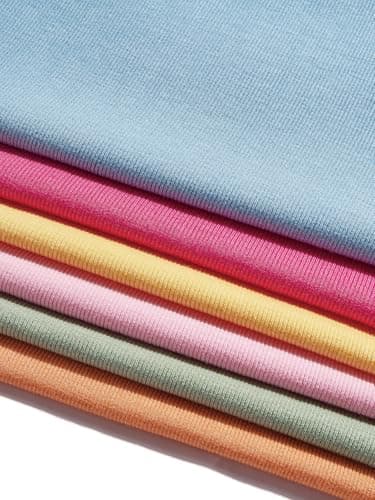 C.O.Z.Y Womens Short Sleeve Scoop Neck Tops Ribbed Knit Basic Tee Casual Summer Fitted Shirts Trendy Outfits Blue - Thumbnail 6