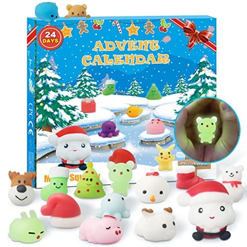 Manaror Advent Calendar 2026 Christmas Countdown 24 Days Luminous Adorable Squishies Non-Toxic Relief Stress Different Surprise Kawaii Toys for Girls Boys Kids Adults - Image 1