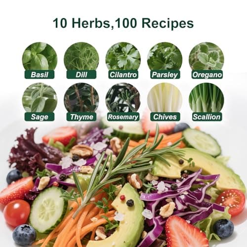 10 Indoor Herb Garden Kit, 33pcs Complete Kitchen Herb Starter Set Including 4-Color Pots, Soil & Tools, Unique Gift Ideas for Plant Lovers, Women, Men, Mom, Friend, Birthday, Housewarming, Christmas - Thumbnail 2