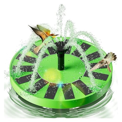 2.5W Solar Bird Bath Fountain – Upgraded Solar Pond Fountain with 6 Nozzles,Solar Fountain for Bird Bath, Pond, Garden Decor (Green) - Image 1
