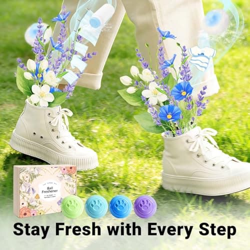 STRN Sneaker Deodorizer Balls 12 Packs, Linen & Lavender & Jasmine & Baby powder Scent Shoe Odor Elimination Long-lasting Freshness Scented Plastic Ball for Sneakers Gym, Bags, Cars and Small Spaces - Thumbnail 5