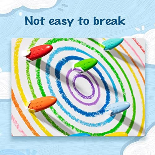 YPLUS Coloring Set for Kids with 24 Crayons 3 Coloring Books, Toddler Painting Kit Peanut Crayon Drawing Books, Washbale Non Toxic Art Craft Supplies for 1-3, 2-4, 4-6 - Thumbnail 6