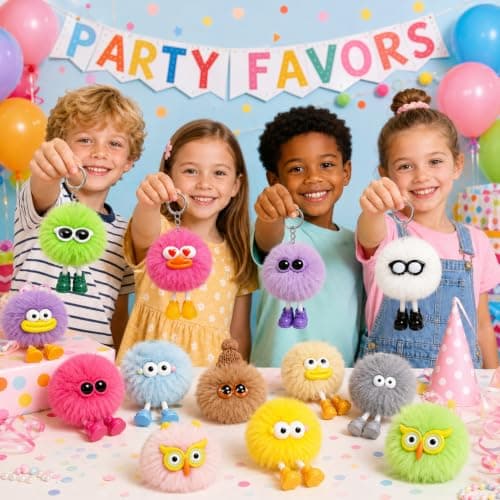 HLXGFCAI PreFilled Easter Eggs with Plush Toys Keychains Easter Egg Fillers Filled Easter Egg Stuffers Egg Hunt Cute Keychain Easter Basket Stuffers Party Favors for Kids Boys Girls - Thumbnail 3