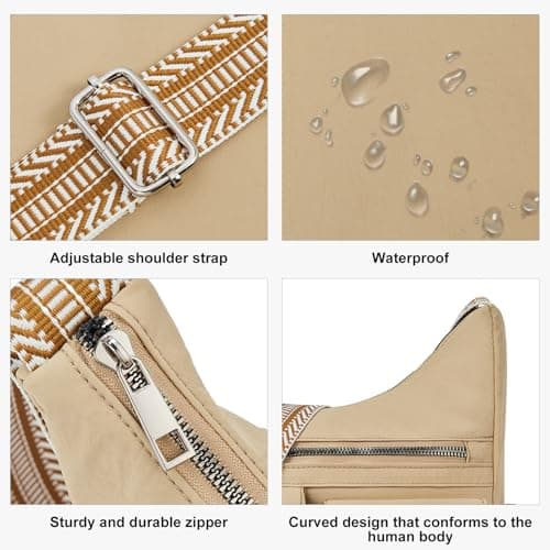 CLUCI Travel Purses for Women, Waterproof Nylon Crossbody Bags for Woman Trendy, Anti Theft Shoulder Handbags for Ladies - Thumbnail 6