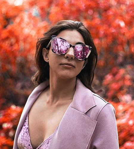 FEISEDY Trendy Polarized Women Sunglasses, Retro Womens Square Cat Eye Sun Glasses B4134 - Thumbnail 3