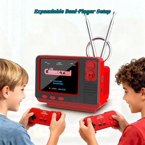 Retro Handheld Game Console - GV300S JALECO+168 Classic Games Mini TV Style with 3.0 Inch IPS Screen, Save Search, Support 2-Player & Dual Console Type-C Link - Thumbnail 5