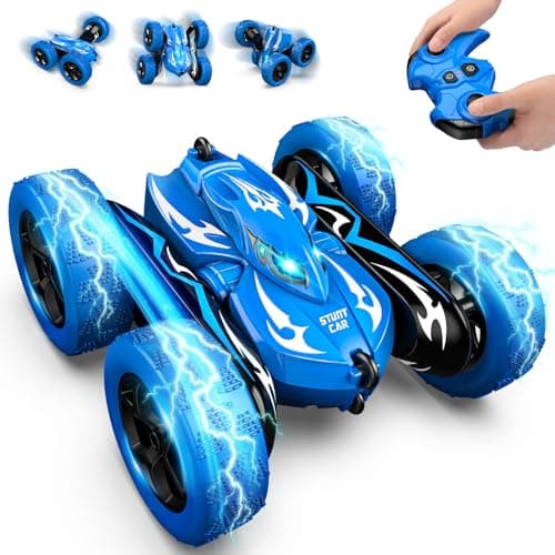 Excitobo Remote Control Car,RC Cars for 4 5 6 7 8 9 10 11 12 Year Old Boy Double Sided 360°Flip 4WD Rechargeable Drift RC Race Car Boys Toys Birthday Gifts Easter Basket Stuffers for Kids Age 4-12 - Image 1