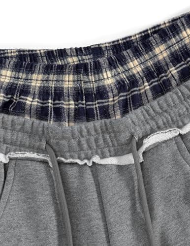 Aelfric Eden Baggy Wide Leg Sweatpants for Women Men Double Elastic Waisted Streetwear Y2K Casual Lounge Pants Trouser with Pockets Dark Grey Medium - Thumbnail 3