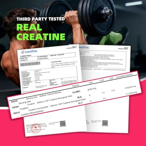NSF Certified Creatine Gummy - Creatine Monohydrate Gummies 5000mg for Men & Women -120 Gummies Advanced Formula, Muscle Strength, Muscle Builder, Energy Boost, Pre-Workout Supplement-Raspberry - Thumbnail 3