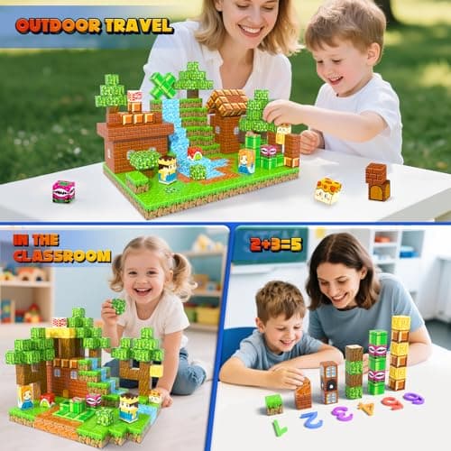 Soyee Magnetic Blocks 100PCS Magnetic Building Blocks Cubes Kids Boys Girls Toys for Ages 3-5 5-7 8-10 STEM Sensory Learning Building Magnet Toys 3-12 Year Old Girls Boys Birthday - Thumbnail 6