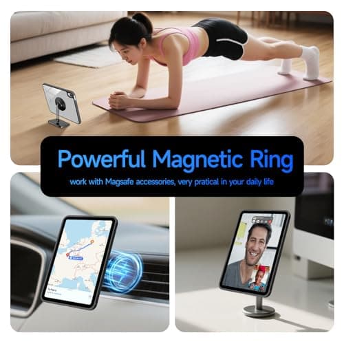 SANDUODD Case for iPad mini A17 Pro, iPad mini 6 case, Compatible with Magsafe, Clear Back with TPU Frame, Slim Lightweight Protective iPad mini Case (Midnight Black) - Thumbnail 6