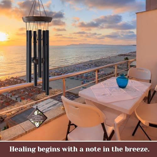 ASTARIN Wind Chimes for Outside, Memorial Wind Chimes Sympathy Wind Chimes for Loss of Loved One Tree of Life Memorial Wind Chime Bereavement Condolence Gifts for Loss of Mother Father Husband - Thumbnail 5