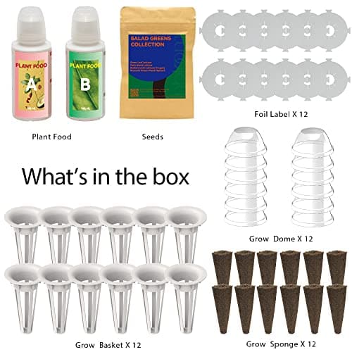 inbloom Salad Green Seed Pod Kit for Hydroponics Growing System, 12 Pods (350+ Seeds with American Fast/Paris Island/Buttercrunch Lettuce, Swiss Chard, Spinach, Cauliflower, and Wild Cabbage) - Thumbnail 3