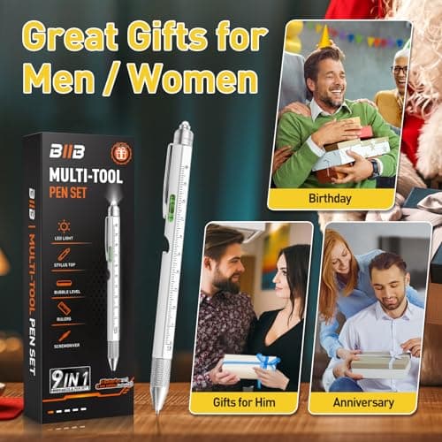 BIIB Fathers Day Gift from Daughter, 9 in 1 Multitool Pen Gifts for Men, Mens Gifts for Fathers Day, Personalized Fathers Day Gift Ideas, Anniversary Birthday Graduation Gifts for Men Him - Thumbnail 2