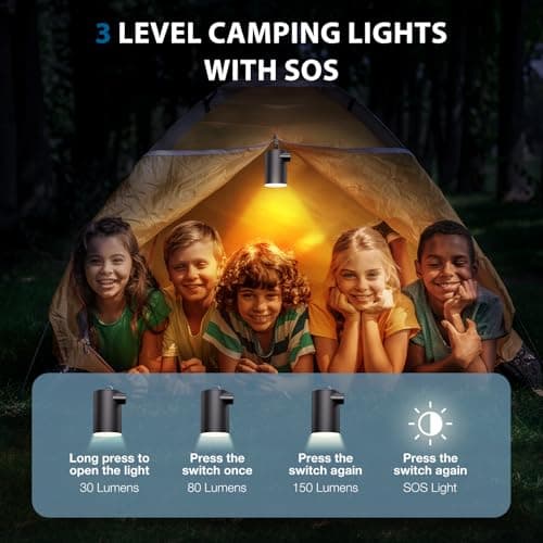 Portable Air Pump for Inflatables, Ultra-Mini Air Mattress Pump 4X with Camping Light & 5 Nozzles, 1600mAh USB Rechargeable, Quick Inflate Deflate for Pool Floats, Swim Rings, Vacuum - Thumbnail 4