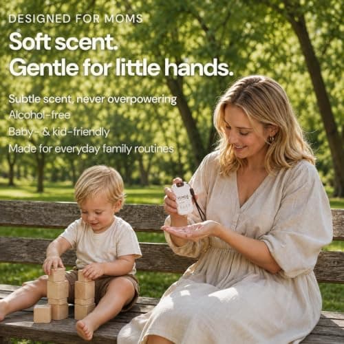 POMOA Alcohol Free Hand Sanitizer Spray, Non Irritating, Hydrating and Non Greasy, Gentle Fine Mist, Travel-Friendly Pocket Size 1 Fl Oz (Pack of 3), Fresh Care - Thumbnail 3