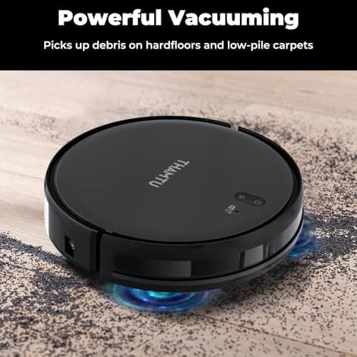 Thamtu Robot Vacuum and Mop for Hardwood Floor, Low-Pile Carpet, Pet Hair - Thumbnail 4