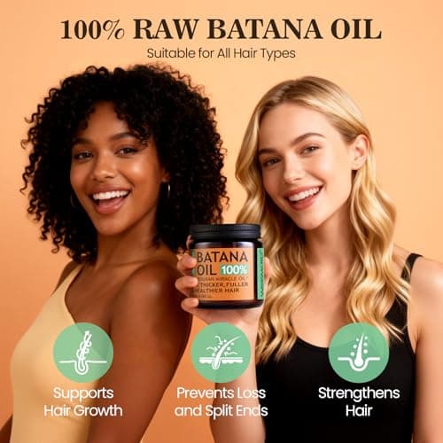 Batana Oil for Hair Growth Dr Sebi, 100% Raw Organic Batana Hair Mask from Honduras, Wild Growth Hair Oil, Scalp Oil Promotes Hair Thickness, Prevents Loss for Men & Women (4.06 Fl Oz, Nutmeg) - Thumbnail 2