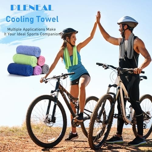 Pleneal Cooling Towels - 6 Pack Cooling Towel (40"x12"), Ice Gym Towels for Working Out, Microfiber Cooling Towels for Neck and Face, Yoga Towel for Home Gym, Workout & More Activities - Thumbnail 2