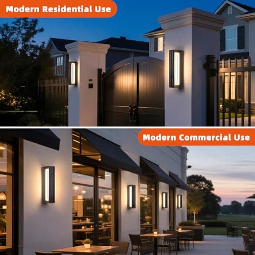VZVI Solar Wall Lights Outdoor Waterproof, 20.5" 1 Pack Solar Wall Sconce Outdoor, 3000K Sconce Lights Modern Large Front Porch Light Fixture, Exterior Entrance Sconces Lighting for House Garage Patio - Thumbnail 6
