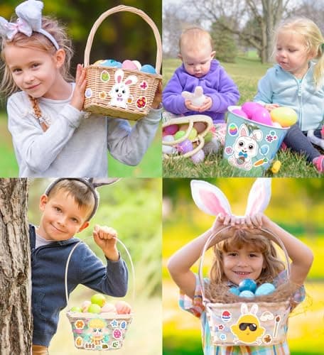 Easter Stickers - DIY Happy Easter Egg Bunny Sticker for Kids, Easter Crafts Stickers Kids Game Toys Gift Party Favor Supplies(24 Sheets) - Thumbnail 5