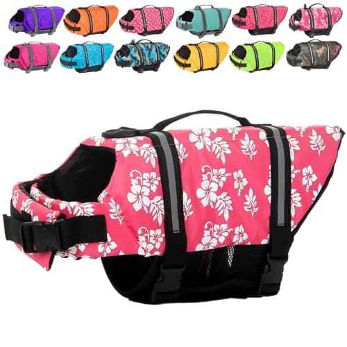 Doglay Dog Life Jacket with Rescue Handle, Dog Life Vest for Swimming Boating, Adjustable Reflective Puppy Swim Vest with Superior Buoyancy for Small Medium Large Dogs - Image 1