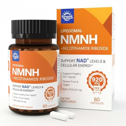 Sunshine & Rain Steady Energy Without Caffeine Crashes – Liposomal NMNH + NR + PQQ Support Capsules for Cellular Energy, Focus & Healthy Aging | 60 Capsules - Image 1